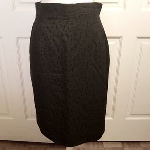 Jhane Barnes Black Pencil Skirt SZ 12